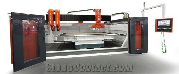 Breton SmartFlex CNC cutting centre with 3 cutting spindles