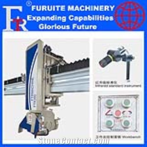 FRT-350 steel frame laser infrared bridge saw 45 degree cutting machine 360 degree rotating worktable