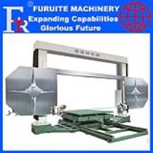 PLC CNC operation system full automatic 360 degree rotating worktable single diamond wire saw stone block cutter machine