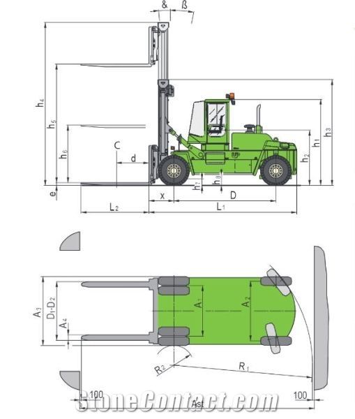 TUP 50/55-1200 series are Compact Forklift Trucks