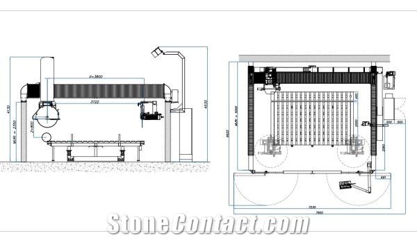 SPRINTER 825 CNC Bridge Saw Machine