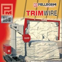 Mobile single wire saw for squaring and cutting thick slabs