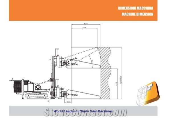 SVC-70 Squaring Chain Saw Machine-Block Sawing Machine