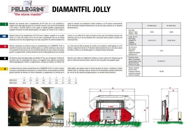 DIAMANTFIL DF JOLLY Single wire saw with 2-axis CNC system