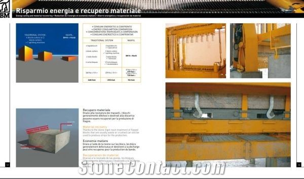 BM MAXFIL 800 closed frame gang saw for Marble