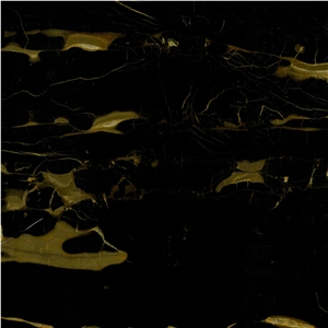 Black Gold Flower Marble