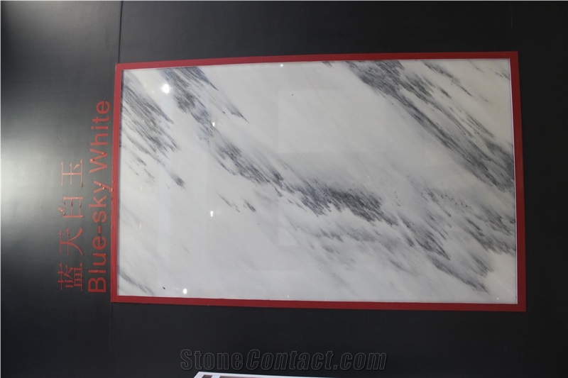 Blue Sky White Marble Slab