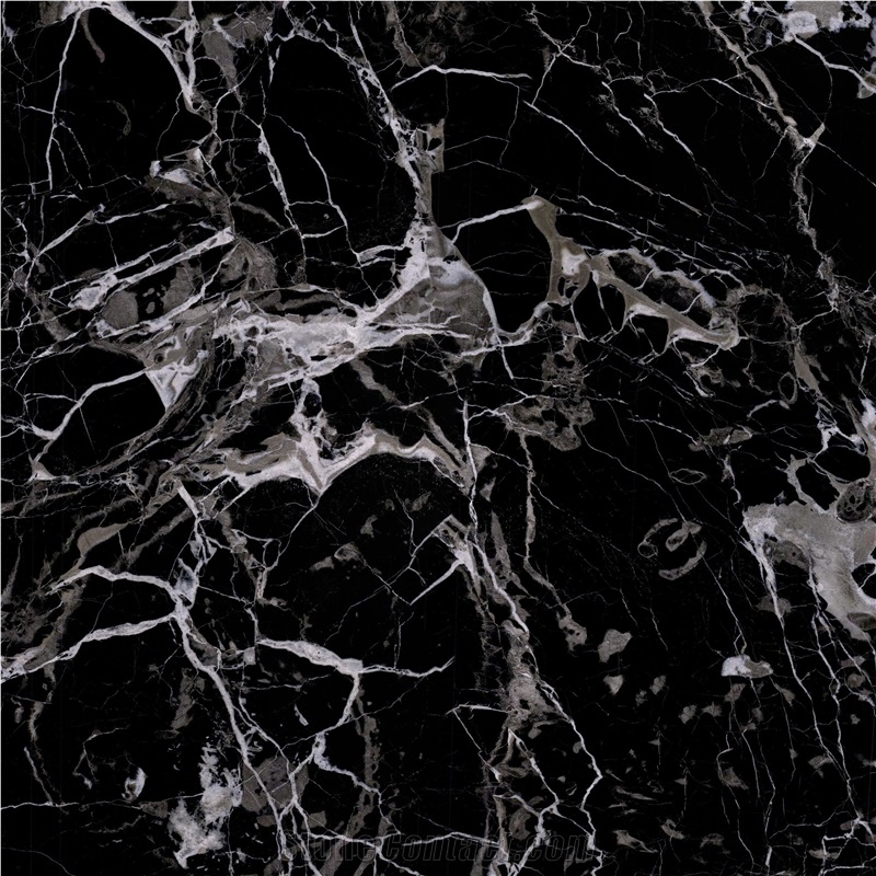 Century Black Ice Flower Marble importance=