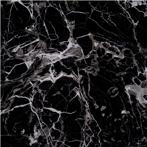 Century Black Ice Flower Marble