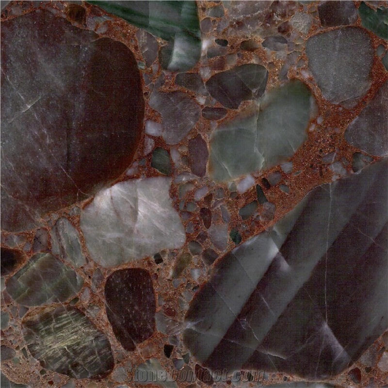 Colorful Gems Conglomerate Tile