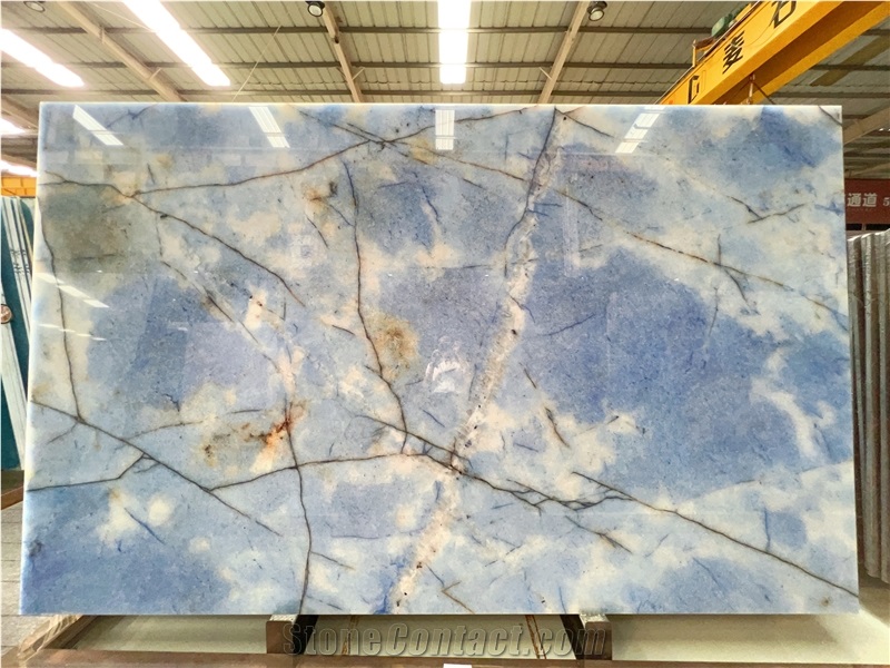 Cristallo Blue Quartzite Slab