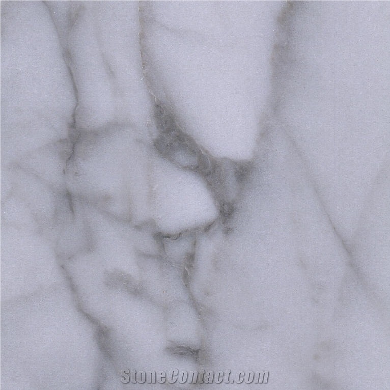 Fine Lines Snow White Marble Tile