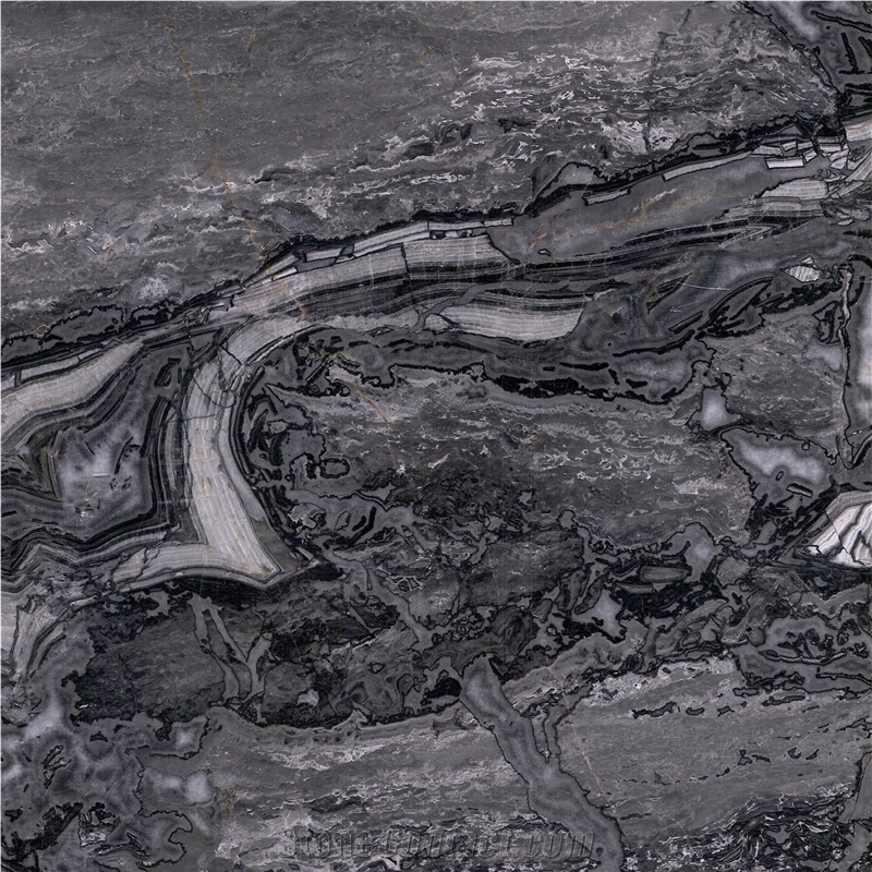 Gray Waves Tile