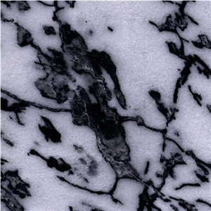 Ink White Marble Tile