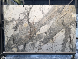 Invisible Grey Gold Marble Slab