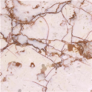 Ivory Red Marble Tile