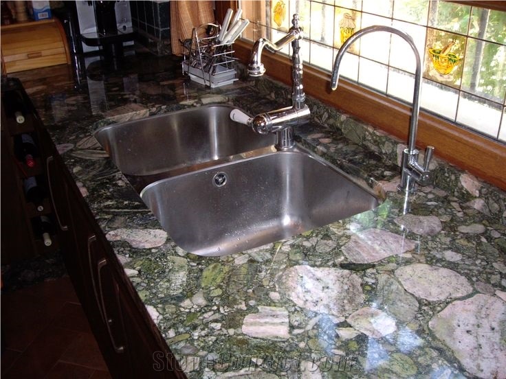 Jurassic Green Mosaic Granite Finished Product