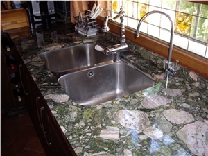 Jurassic Green Mosaic Granite Finished Product