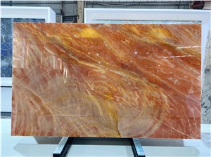 Rainbow Red Marble Slab