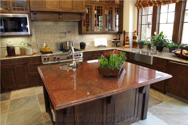 Red Malibu Granite Finished Product