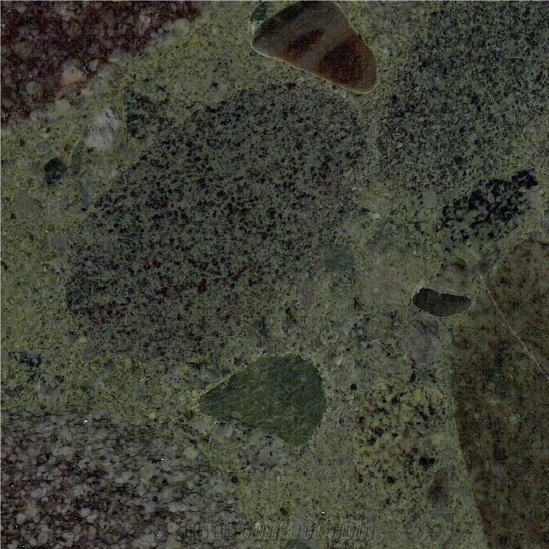 Twister Green Granite Tile