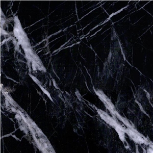 White Stripe in Black Marble