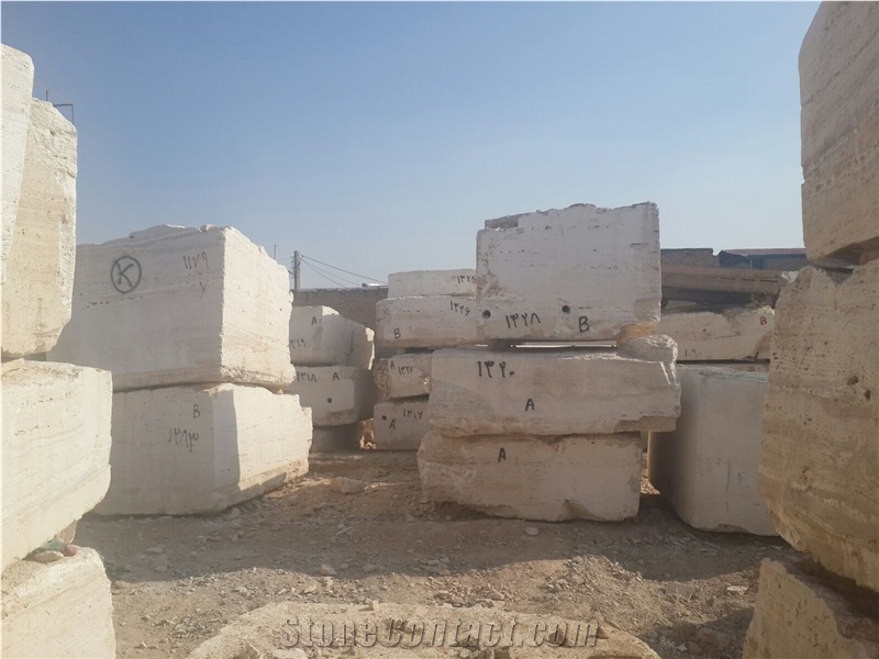 Jarghouye Isfahan White Travertine quarry
