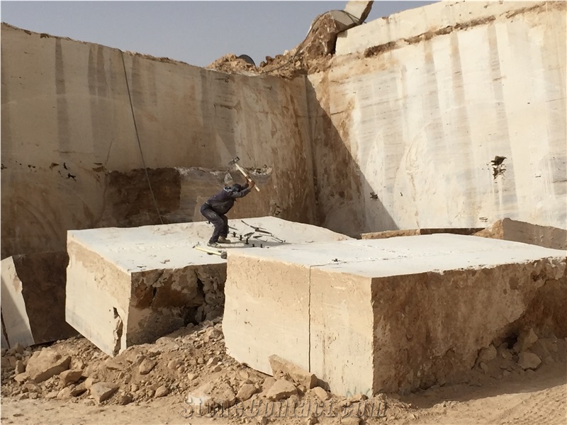 Persian Silver Travertine - Gray Travertine Quarry