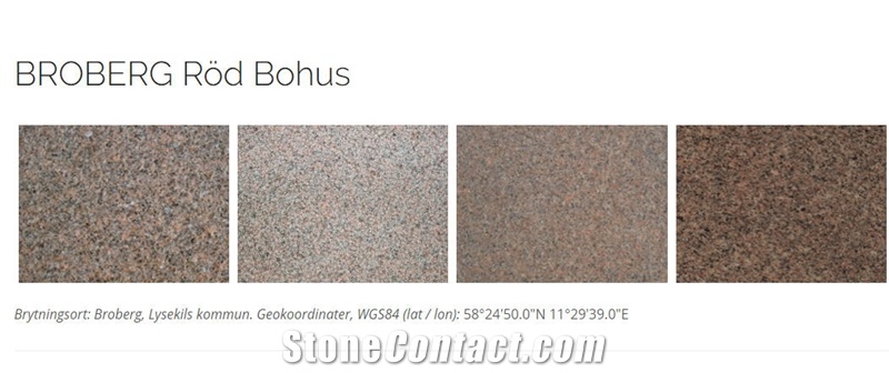 Broberg Rod Bohus Granite Quarry - Red Bohus, Bohas Rot