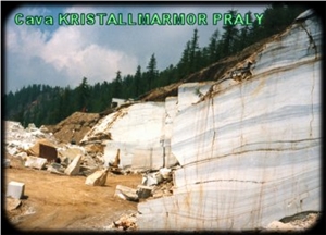 Bianco di Prali, Prali Statuario Kristal Marmor Praly Quarry