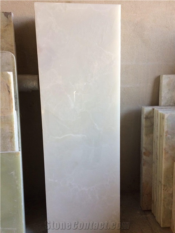 Persian White Onyx Quarry- Onice Bianco- White Snow Onyx