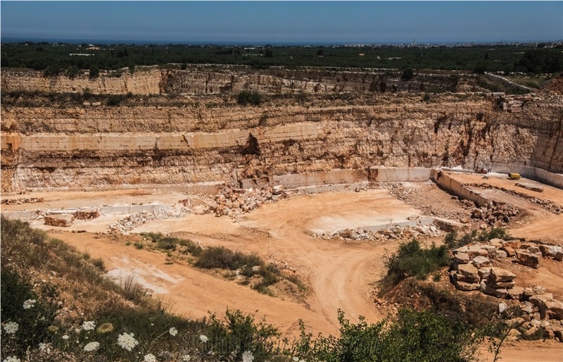 Trani Cocciolato, Trani Classico, Trani Chiaro, Trani Unito Quarry