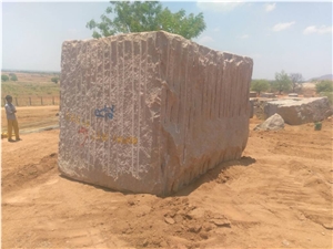Abstract Red Granite Quarry