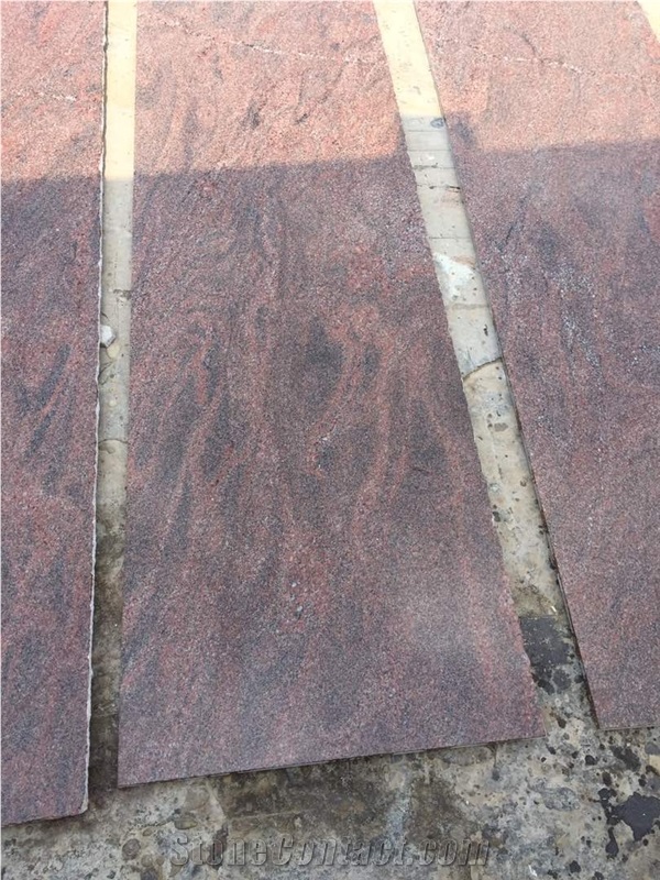 Abstract Red Granite Quarry