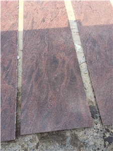 Abstract Red Granite Quarry