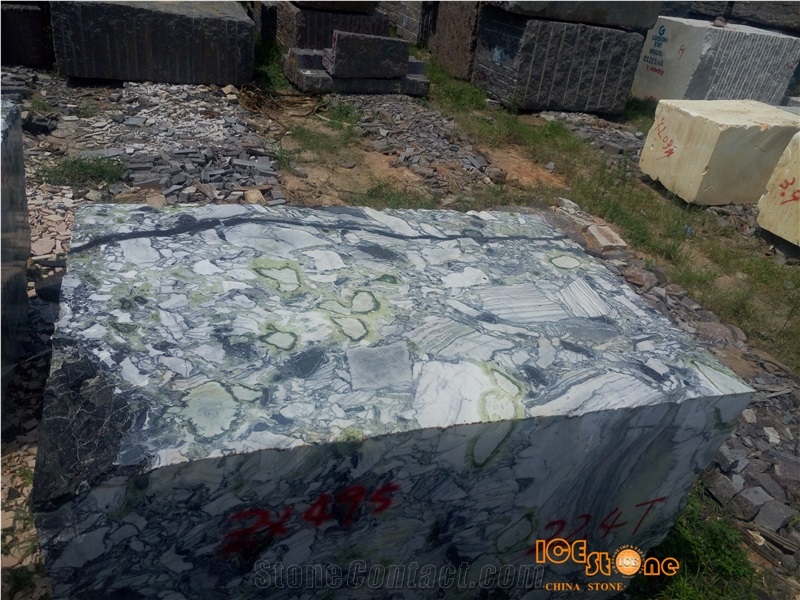 Ice Connect Marble/White Beauty Marble/ White and Green Primavera Marble/Ice Jade Marble, Ice Green Marble