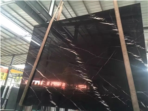 China Nero Marquina, China Marquina Marble ,Black Marble with White Vein, Dark Stone Blocks