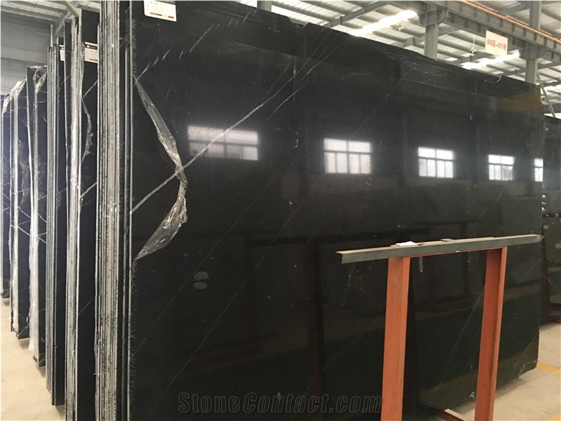 China Nero Marquina, China Marquina Marble ,Black Marble with White Vein, Dark Stone Blocks