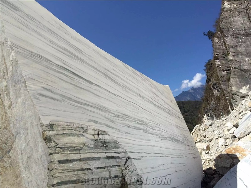 White Wood Jade Marble Quarry