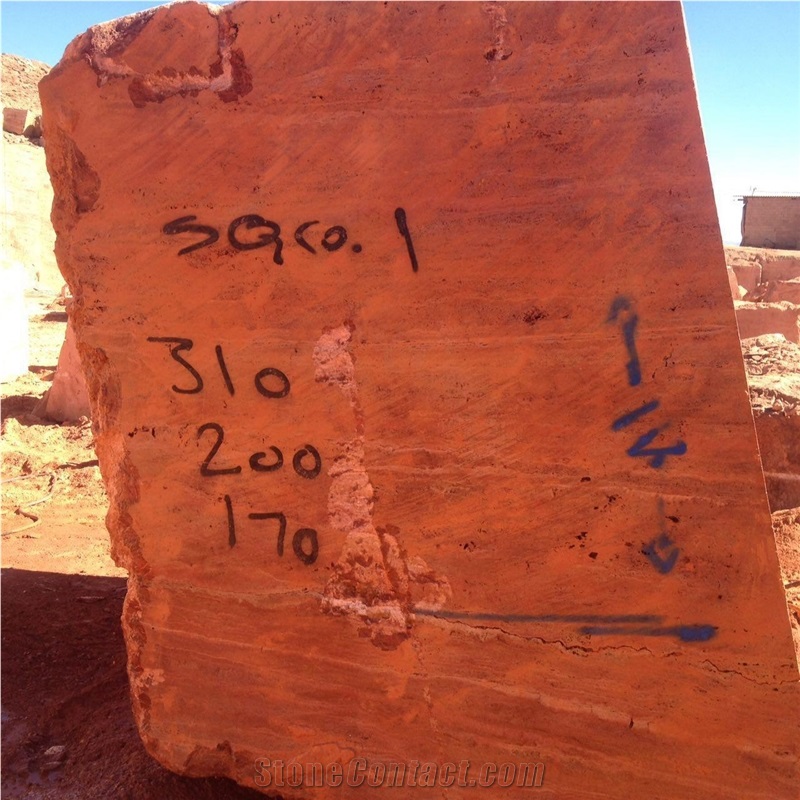 Red Travertine Quarry