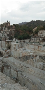 Frozen White Marble Quarry