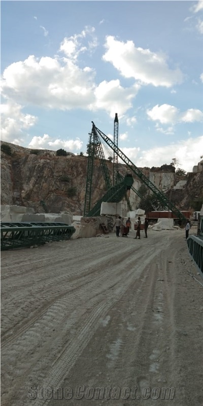 Frozen White Marble Quarry