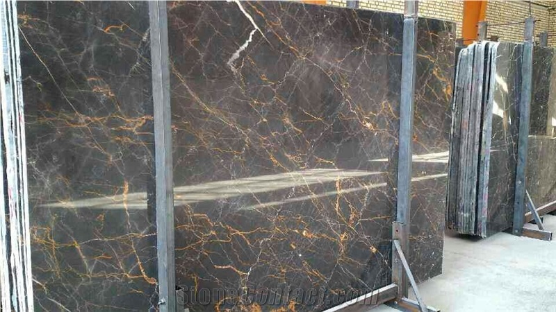 Kashan Golden Black Marble- Golden Galaxy Marble Quarry