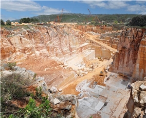 Azul Moleanos B3 Blue Peanut Limestone Quarry