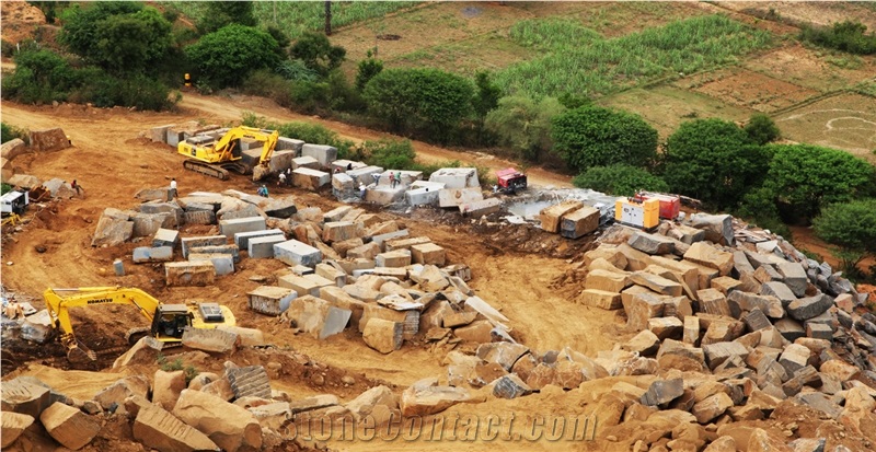 Chamrajnagar Black Granite-Jet Black Granite-Premium Black-Absolute Black Granite Quarry