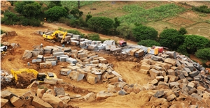 Chamrajnagar Black Granite-Jet Black Granite-Premium Black-Absolute Black Granite Quarry