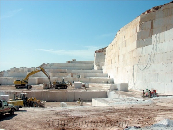 Desert Beige Marble Quarry