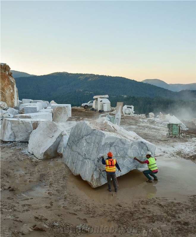 Parnonas White Marble Quarry- Parnon Light, Parnon Grey, Parnon Marble