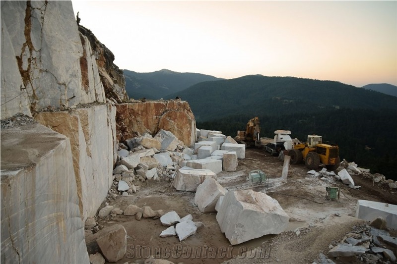 Parnonas White Marble Quarry- Parnon Light, Parnon Grey, Parnon Marble