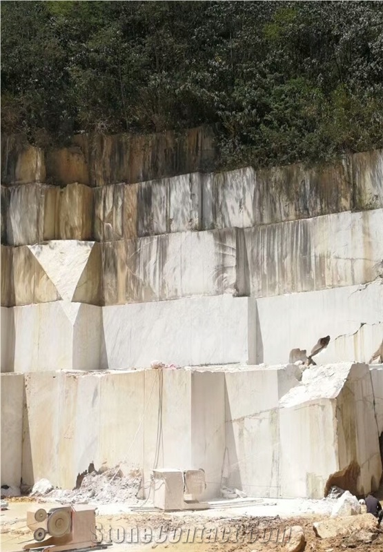 Blue Sky White Marble Quarry